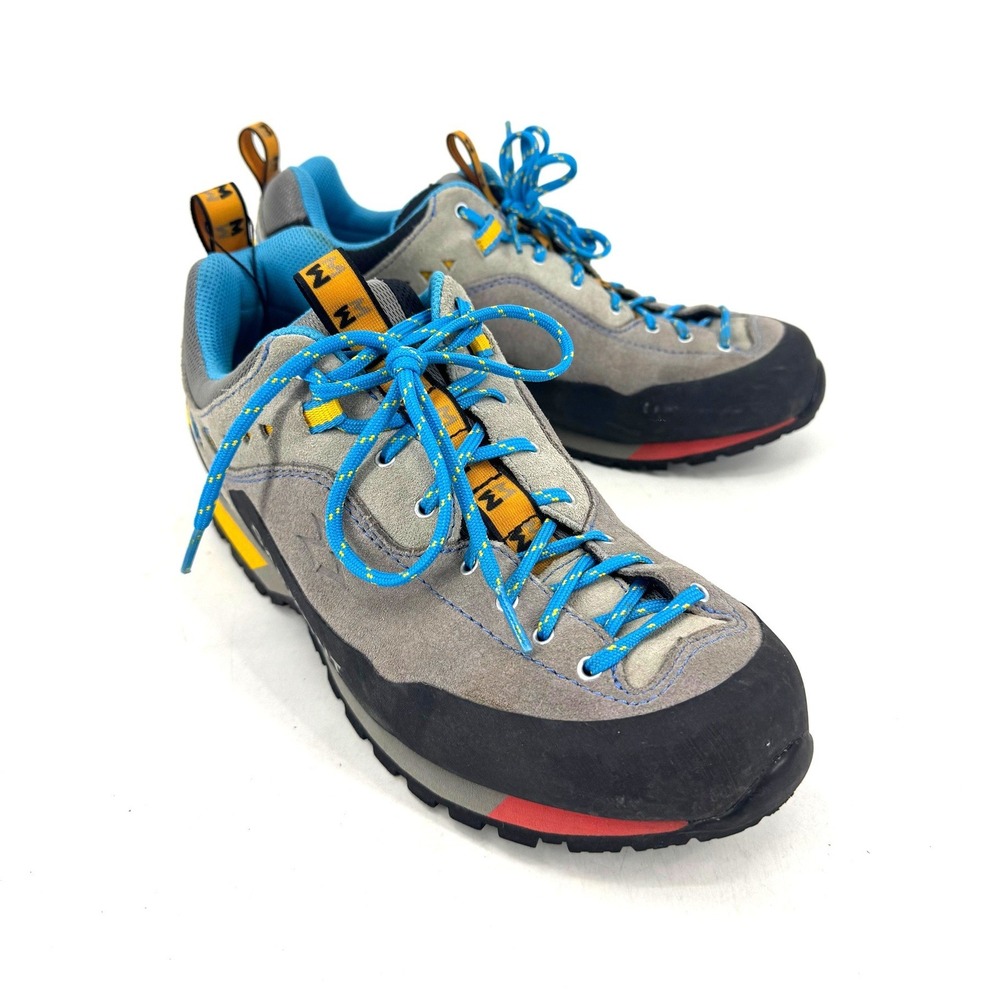 Garmont Dragontail Hiking Shoes Womens 9.5 Grey Blue Suede Vibram Approach Trail
